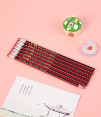 晨光2B六角木桿鉛筆紅黑抽條AWP30804*10