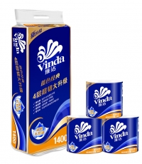 維達(dá)V4069藍(lán)色經(jīng)典卷筒紙4層140g*6