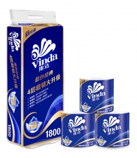 維達(dá)V4028藍(lán)色經(jīng)典卷筒紙3層180g*6