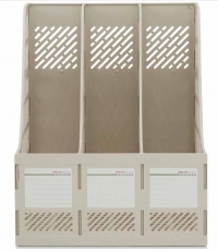 得力9847三聯(lián)文件框（灰色)*12