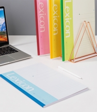 得力7658辦公無(wú)線裝訂本(混)-60張-A4*10	B