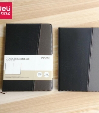 得力7912皮面筆記本(黑)-120張-32K(本)