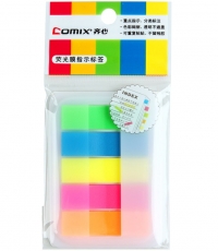 齊心D6017熒彩系列標(biāo)簽易事貼X5色*24