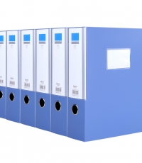 得力5684檔案盒75mm(藍)