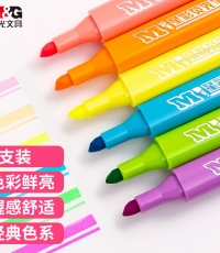 晨光AHMV7602三角熒光筆6色