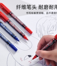 晨光細桿小雙頭記號筆MG2130紅*12