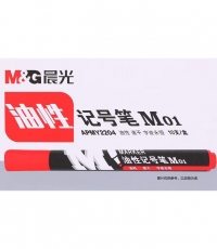晨光記號筆油性M01*10（紅）APMY2204