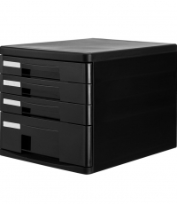 得力9772四層硬塑文件柜(黑)