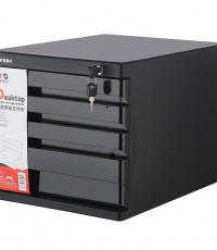 晨光四層帶鎖文件柜ADM95297（黑）