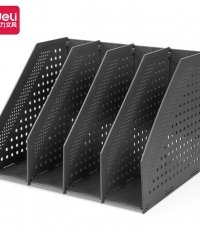 得力78996四聯(lián)拉伸折疊文件框(深灰)