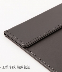 得力64506_A4皮質磁性板夾(黑)