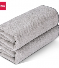 得力LQ392-超細纖維抹布(灰色)(2片裝)