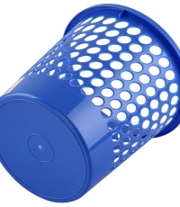 齊心L201圓形經濟型紙簍藍色?245*250mm*10