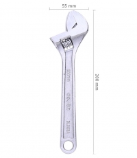 得力DL008A光柄活動扳手(銀)8寸