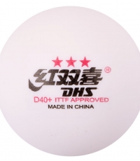 紅雙喜賽頂三星白色乒乓球*10