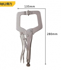 得力(deli)大力鉗固定頭 壺柄圓大力鉗 折邊折焊大力鉗 固定頭C型11寸 DL20011