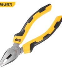 得力(deli) 雙色膠柄鋼絲鉗老虎鉗6英寸 DL2006