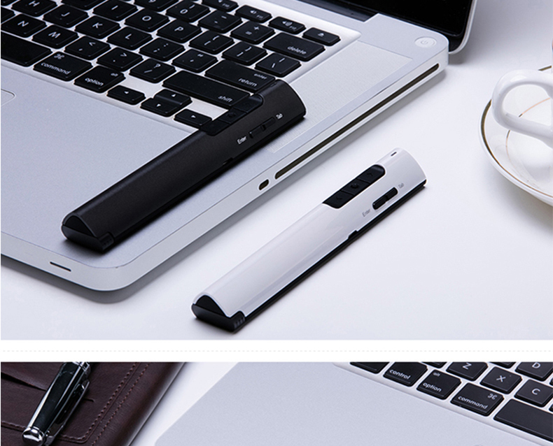 得力PPT翻頁筆100米激光筆鋰電池充電3R類教學筆上課教學TM2801 黑色TM2801