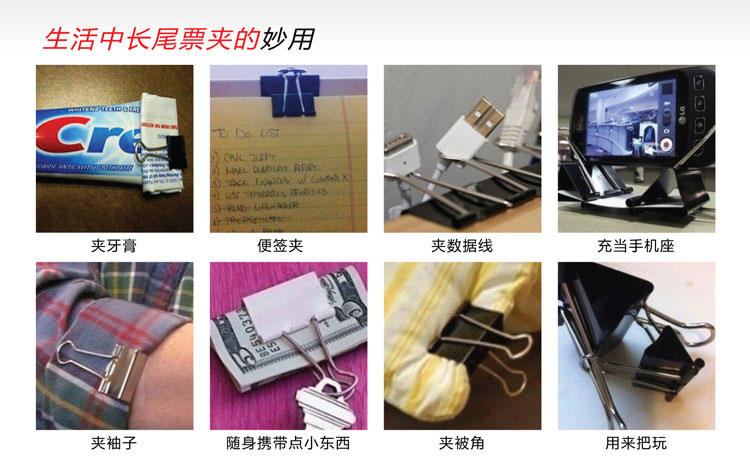 齊心(Comix)長尾夾小號 彩色金屬燕尾夾票據(jù)夾子 6#15mm 60只/筒 辦公用品B3636